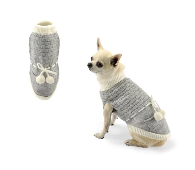 Jersey Softy griss de biozoo. jersey para perros. ropa de invierno para caniche toy