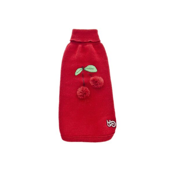Jersey maglioncino rojo de la firma ferribiella. Lo ultimo en ropa para perros. Criadores de caniche toy, caniche mini toy y cavalier