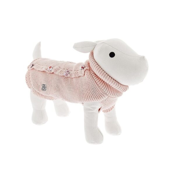 Jersey pin up rosa de la firma ferribiella para perros de talla pequeña. Criadores de caniche toy, caniche mini toy y cavalier