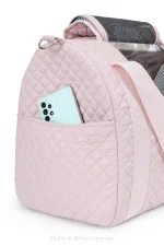 Bolso Louisa de Muffin and berry. bolso de paseo para caniche toy. bolso de avion para caniche toy