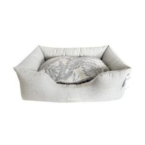Cama-Venice-Foliage-de-AntePrima-color-Beige-Cama-de-calidad-para-perros-las-mejores-camas-para-caniches-Cama-Anteprima-Salvaterra