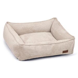 Cama de Design by Lotte para perros pequeños de color gris terciopelo, Cama de Design by Lotte para caniches de Salvaterra de Magos