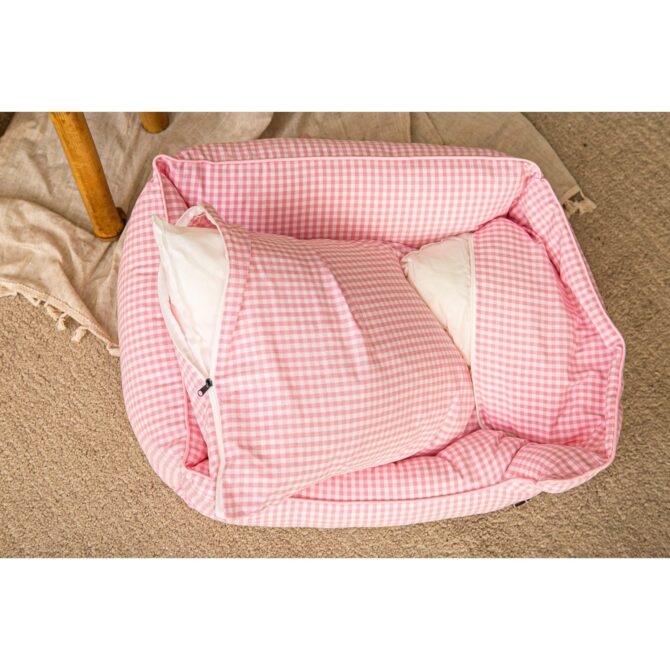 Cama Salvaterra Desenfundable de Vichy rosa - Imagen 4